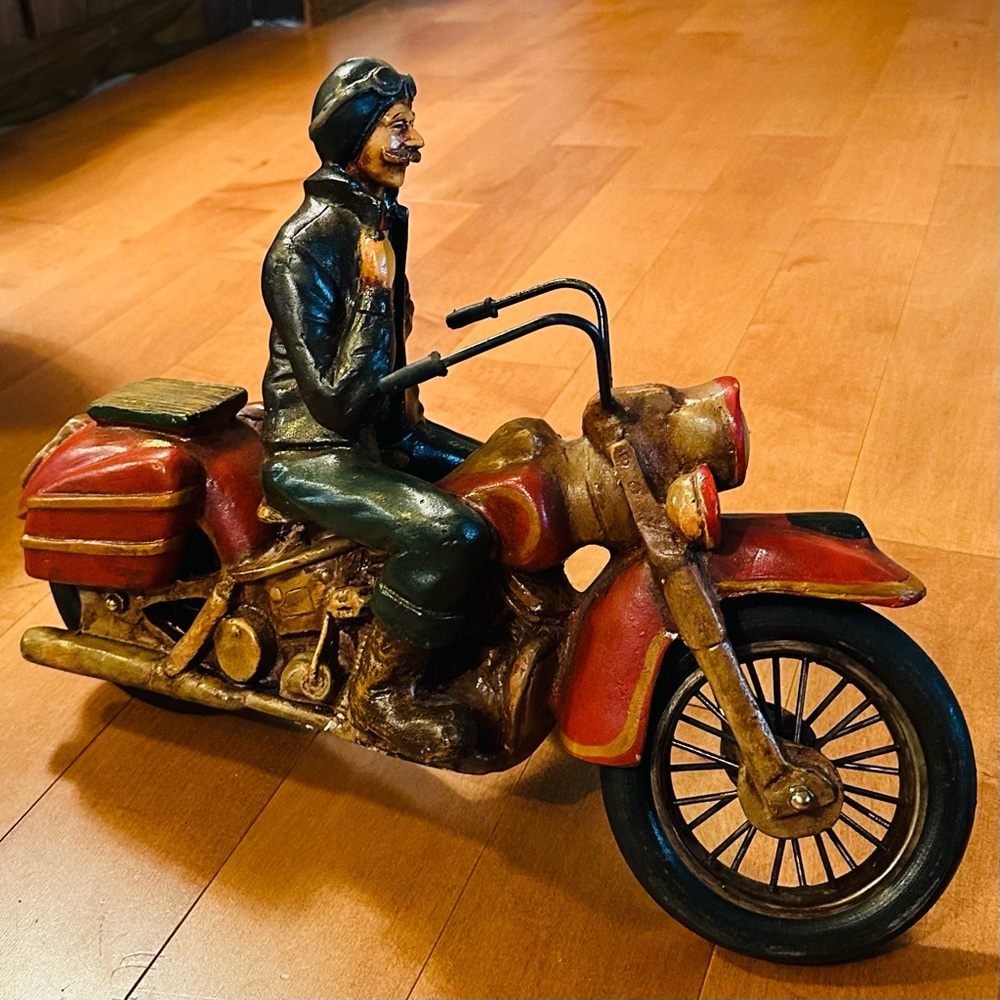 Vintage HarleyMotorcycle Rider- perfect desktop for cycle enthusiast! NWOT